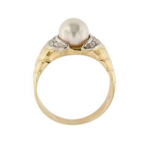 Bague 60 Bague avec perle et diamants 58 Facettes 33916