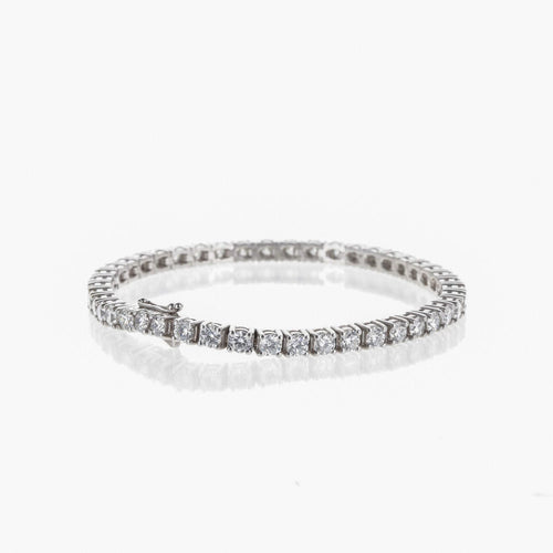 Bracelet Bracelet or blanc Rivière de diamants 6,40 Carats G/VS 58 Facettes 2.19051