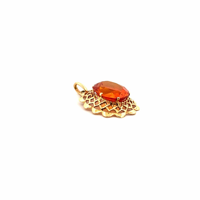 Pendentif Pendentif Or Jaune Saphir Orange 58 Facettes 2-PEE4-GS32224-03