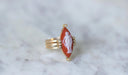 51 Bague Marquise ancienne or rose camée 58 Facettes