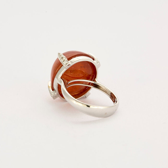 Bague 54.5 Bague or blanc spessartite 58 Facettes 32600142