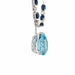 Collier Collier pendentif vintage en saphir et diamant aigue-marine 12 carats 58 Facettes