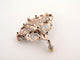 Broche vintage broche pampille perle 1850 en argent & or 18k diamants 58 Facettes 260511