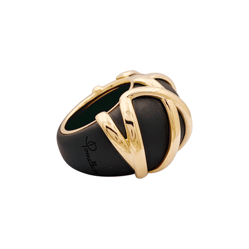 Bague 56 Bague Pomellato "Titanio" or rose, titane. 58 Facettes 34336