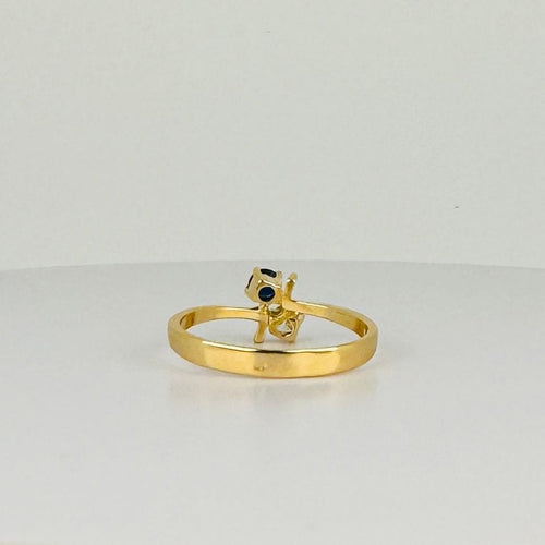 Bague 55.5 Bague toi & moi en or jaune 18 carats 58 Facettes 2410029