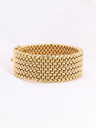 Bracelet Bracelet souple maille milanaise or jaune 2,3 cm 58 Facettes 1165.3