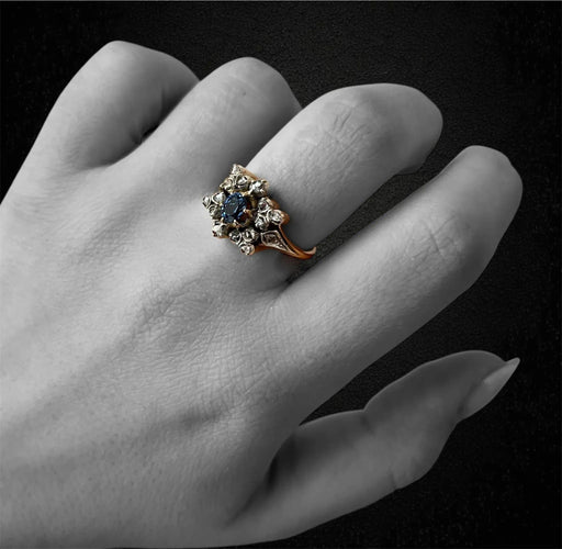 Bague Bague étoile avec saphir et diamants 58 Facettes