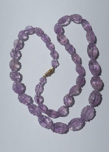 Collier Collier améthystes fermoir en or 58 Facettes