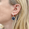 Boucles d'oreilles Boucles d'oreilles or, topaze bleue, diamants. 58 Facettes 34032