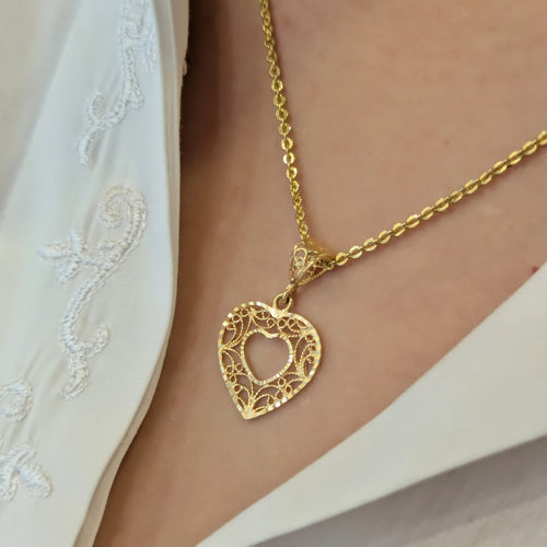 Pendentif Pendentif Coeur en or jaune 58 Facettes 32176