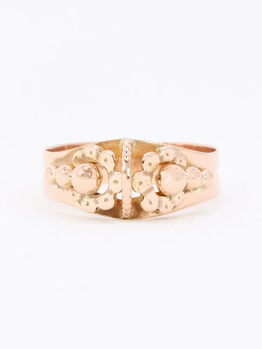 Bague 57 Bague fleur Art Nouveau or rose 58 Facettes 1136.2