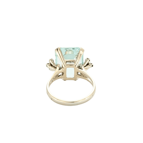 Bague 56 BAGUE OR, DIAMANTS & AIGUE-MARINE. 58 Facettes BO/240032