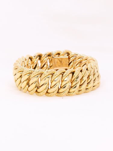 Bracelet Bracelet maille américaine or jaune 2 cm 58 Facettes 1165.1