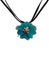 Pendentif Broche-Pendentif en or blanc, Turquoise « Rose » Iran, Diamants naturels 58 Facettes HG-200173