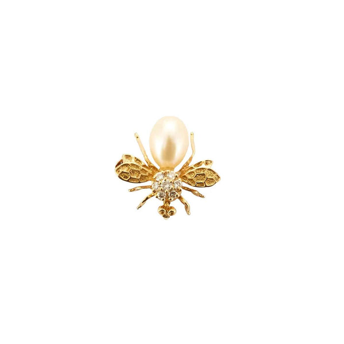 Broches Broche abeille or, diamants et perle 58 Facettes BO/230139