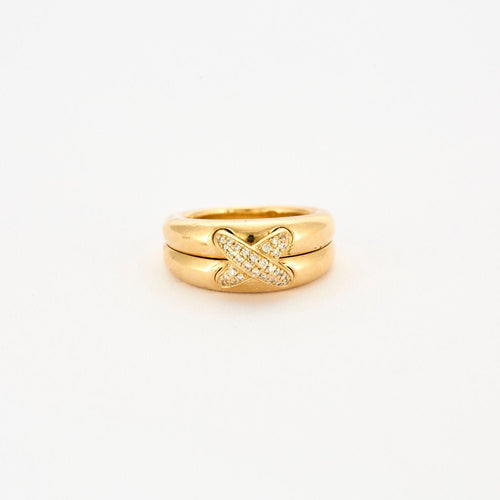 Bague 51 CHAUMET - Bague double liens 58 Facettes