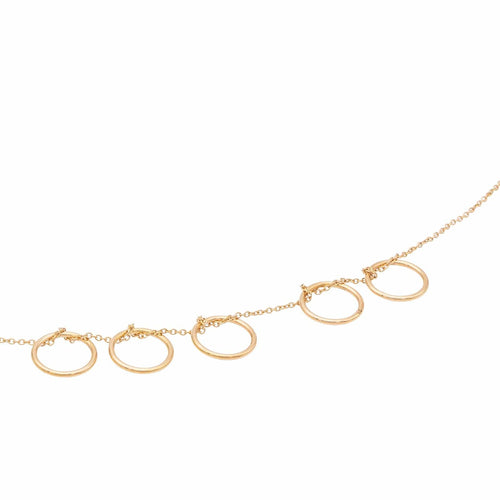 Collier Collier Ginette NY Tiny Five Circles On Chain Or rose 58 Facettes 2646742CN
