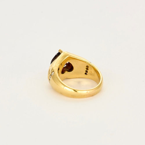 Bague 53 Bague en or jaune, diamants et rubellite 58 Facettes LP1324/13