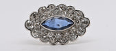 Broche Sapphire Diamonds White Gold 18 Carats Brooche 58 Facettes