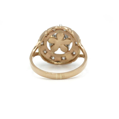 Bague 57.5 Bague - Or bi-colore & Diamants 58 Facettes 250191R