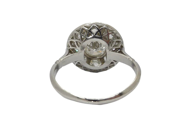 Bague 49 Bague marguerite platine et diamants 58 Facettes 0032101
