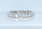 Bague 62 Alliance en or blanc 18 carats ornée de 25 diamants 2,40 carat environ 58 Facettes AB522