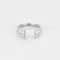 Bague 54 Bague solitaire en or blanc sertie d'un diamant taille princesse de 3,02 carats 58 Facettes
