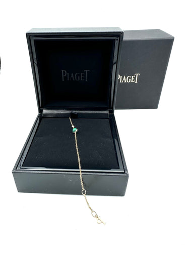 Bracelet PIAGET. Collection "Possession", bracelet or rose, malachite et diamant 58 Facettes