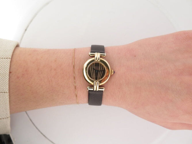 Montre vintage montre CARTIER colisee 590002 24 mm quartz vermeil en 58 Facettes 267197