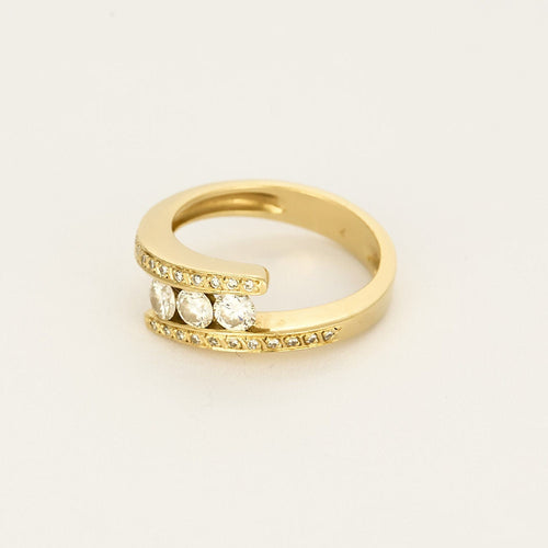 Bague 54,5 Bague en or jaune et diamants 58 Facettes B250528