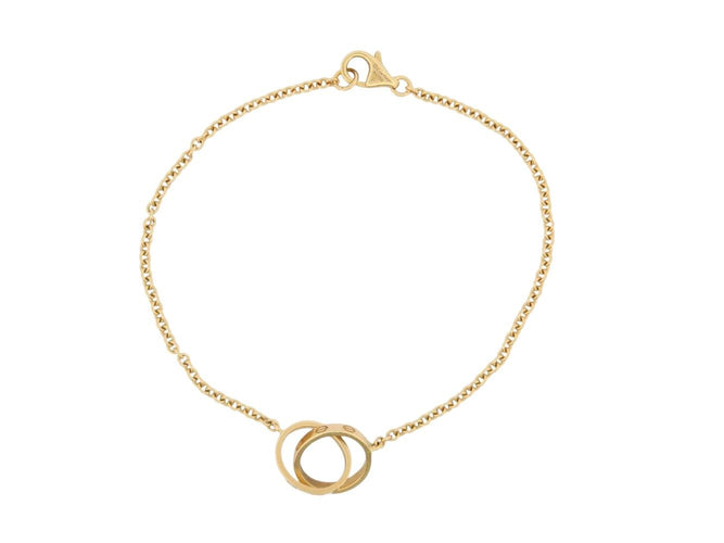 bracciale CARTIER love su catena b6027100 t17.5 in oro giallo 18k 4.1gr 