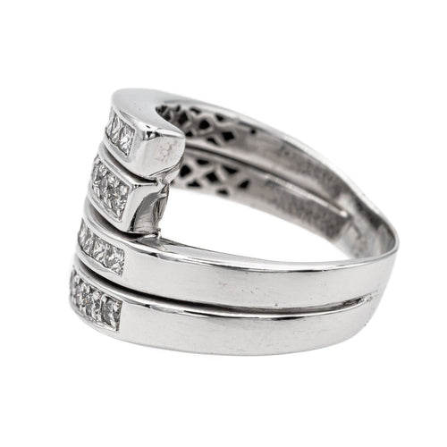 Bague 57 Bague Or blanc Diamant 58 Facettes 3073307CN