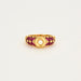 Bague 51.5 Bague or jaune sertie d'un diamant avec rubis 58 Facettes LP779