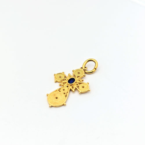 Pendentif Pendentif croix or jaune 58 Facettes 30077
