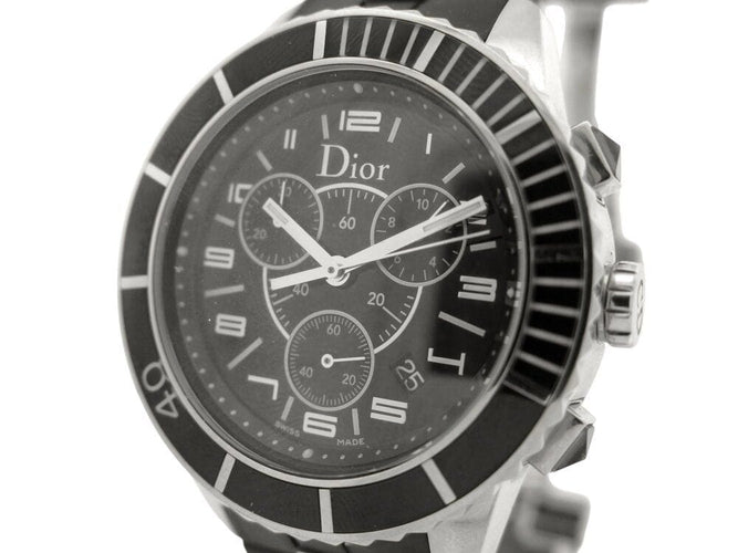 Montre montre CHRISTIAN DIOR cristal cd114317 chronographe 38m acier quartz 58 Facettes 268088