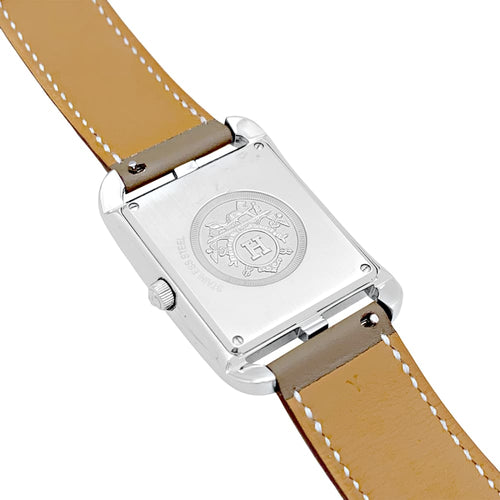 Montre Montre Hermès, "Cape Cod", acier sur cuir. 58 Facettes 34936