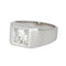 Bague 57 Bague Chevalière  Or blanc Diamant 58 Facettes 4523451CN