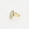 Bague 58 Bague marquise en or jaune et diamants 58 Facettes COL31344