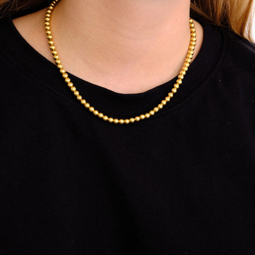 Collier Collier Boules Or Jaune 58 Facettes