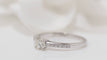 Bague 53 Bague Solitaire or blanc et diamant 0.41ct 58 Facettes 30920