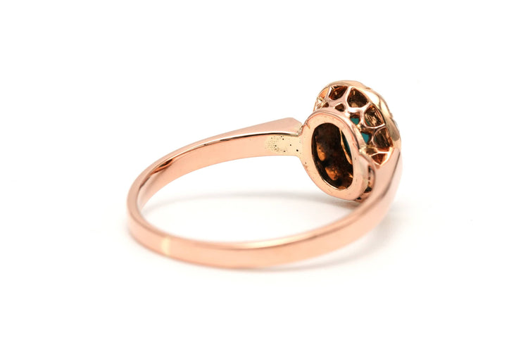 Bague 52 Bague Napoléon III or jaune sertie de perles et d'une turquoise 58 Facettes 23013