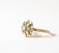 Bague 59 Bague florale or jaune  diamants 58 Facettes