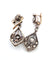 Boucles d'oreilles Boucles d’oreilles anciennes avec diamants roses couronnés 2,00 ct en or 10 kt 58 Facettes