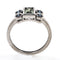 Bague 53 Bague en or avec saphir vert sans chaleur et diamants bleus 58 Facettes AO-0008