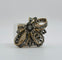 Broche Broche au design vintage, or jaune, argent et diamants. 58 Facettes 50143