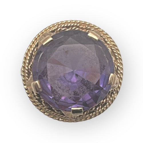 Bague 51 Bague or jaune vintage améthyste 58 Facettes 149062582