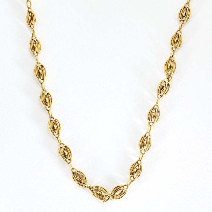 Collier Long sautoir ancien or jaune 58 Facettes