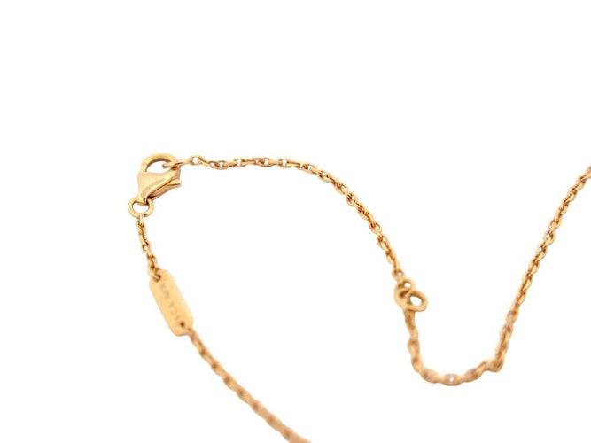 Collier collier van cleef & arples vintage alhambra nacre verte or rose 18k ed lim 58 Facettes 267151