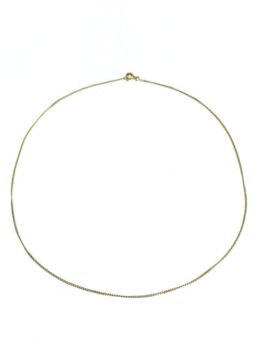 Collier Chaîne maille gourmette en or jaune 18 carats 43,5 cm 58 Facettes