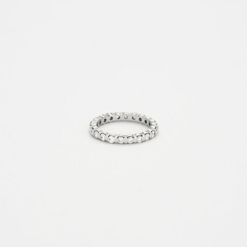 Bague 52 Alliance brillants or blanc 58 Facettes 1846506